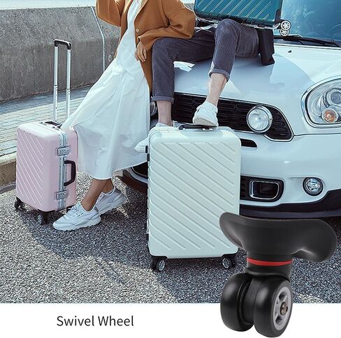 4Pcs Universal Swivel Wheel Right (Big) Suitcase Wheel (4R) 115W Series W042 Wheel Replacement Black in Saudi Arabia