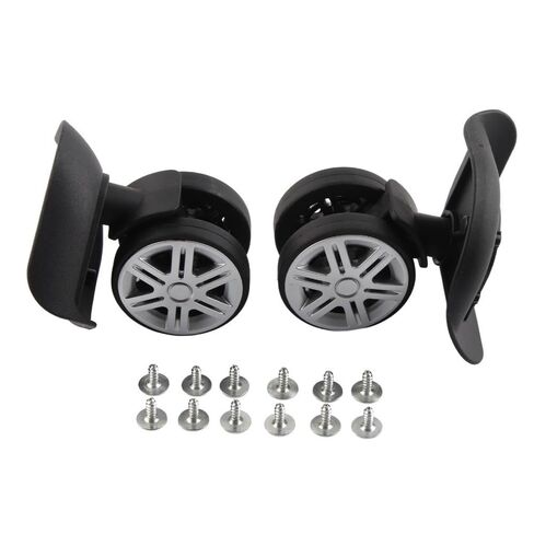 ‌2-Pack Universal Luggage Replacement Wheels 360° Silent Swivel Casters for Suitcases & Trolleys with 12 Screws Durable Travel Spare Parts‌ in Kuwait