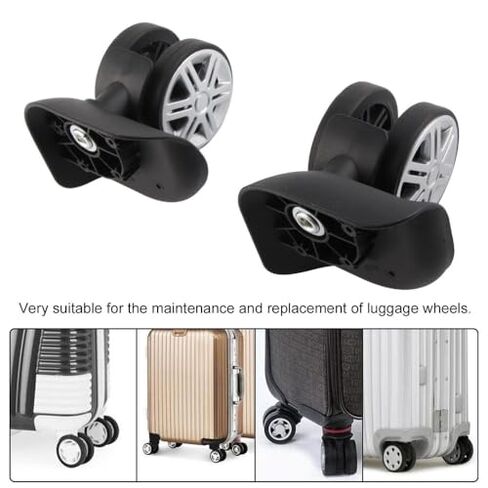 ‌2-Pack Universal Luggage Replacement Wheels 360° Silent Swivel Casters for Suitcases & Trolleys with 12 Screws Durable Travel Spare Parts‌ in Kuwait