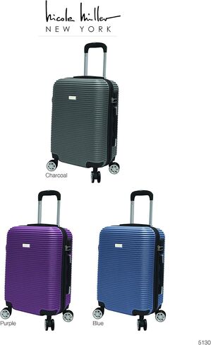 Nicole Miller New York Bernice Collection Hardside 24" Luggage Spinner (24in, Bernice Charcoal) in Kuwait