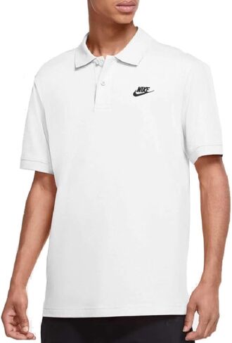 Nike Men's Sportswear Matchup Jersey Polo Shirt (White, X-Large) in Kuwait