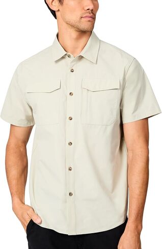 Free Country Men's Polo Shirt Short Sleeve Anti-Odor UPF+ Stretch Polo with Pockets Gym Tactical Athletic Tennis Golf-Sedona in Kuwait