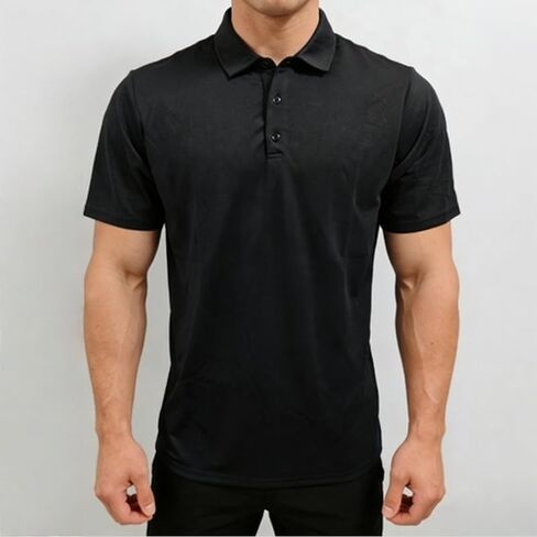 Men's Quick Dry Lightweight Polo Shirt – Breathable Performance Short Sleeve Tactical Golf Shirt for Casual and Active Wear in Kuwait