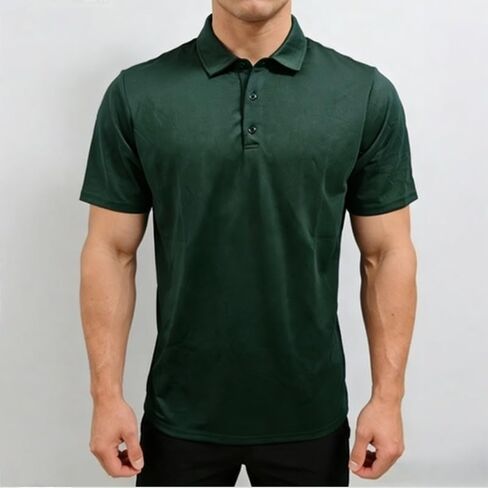 Men's Quick Dry Lightweight Polo Shirt – Breathable Performance Short Sleeve Tactical Golf Shirt for Casual and Active Wear in Kuwait