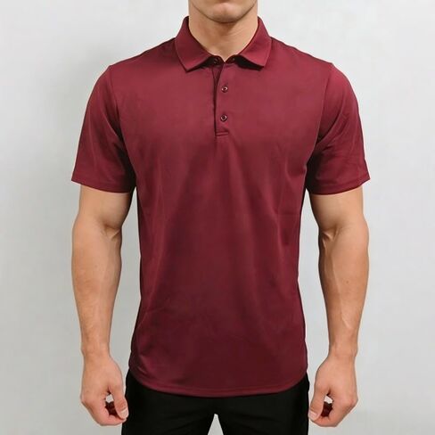 Men's Quick Dry Lightweight Polo Shirt – Breathable Performance Short Sleeve Tactical Golf Shirt for Casual and Active Wear in Kuwait