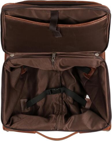 KomalC Leather Rolling Briefcase for Men – Wheeled Laptop Bag with 21" Trolley Handle, Premium Buffalo Leather Business Travel Case in Kuwait