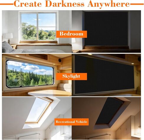 57" W x 79" H No Drill Blackout Window Cover, Portable Pleated Black Out Shades, Easy Install Room Darkening Window Treatments for Bedroom, Living Room, Cuttable Window Blinds in Saudi Arabia