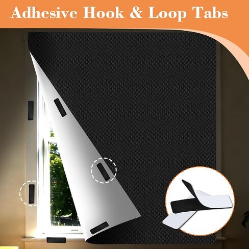 57" W x 79" H No Drill Blackout Window Cover, Portable Pleated Black Out Shades, Easy Install Room Darkening Window Treatments for Bedroom, Living Room, Cuttable Window Blinds in Saudi Arabia