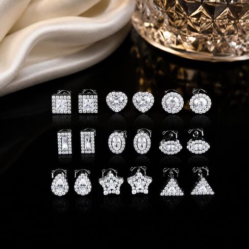 Titanium Halo Stud Earrings, Hypoallergenic Implant Grade G23 Health Earring for Sensitive Ears, Astm F136 Medical Grade Titanium Paved CZ Studs for New Piercing丨 Lead-free, Nickel-free, Non Tarnish丨8MM, 20 Gauge, 5A Cubic Zirconia in Saudi Arabia