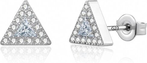Titanium Halo Stud Earrings, Hypoallergenic Implant Grade G23 Health Earring for Sensitive Ears, Astm F136 Medical Grade Titanium Paved CZ Studs for New Piercing丨 Lead-free, Nickel-free, Non Tarnish丨8MM, 20 Gauge, 5A Cubic Zirconia in Saudi Arabia