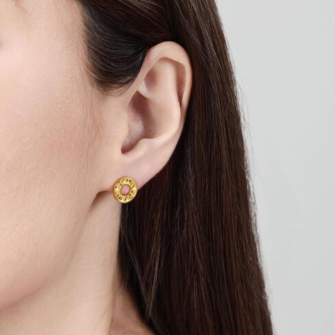 CHOW SANG SANG 999 24K Gold MINTYGREEN Dainty Stud Earrings for Women 94535E in Kuwait