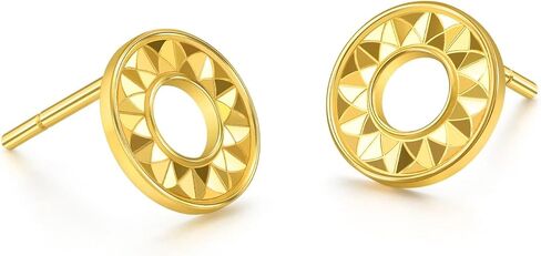 CHOW SANG SANG 999 24K Gold MINTYGREEN Dainty Stud Earrings for Women 94535E in Kuwait