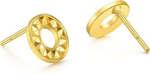 CHOW SANG SANG 999 24K Gold MINTYGREEN Dainty Stud Earrings for Women 94535E in Kuwait