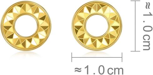 CHOW SANG SANG 999 24K Gold MINTYGREEN Dainty Stud Earrings for Women 94535E in Kuwait