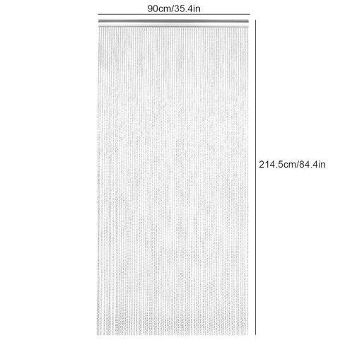 Aluminum Chain Curtain Kit Preventing, for Home Office Decor, Silver 84.4x35.4in in Kuwait