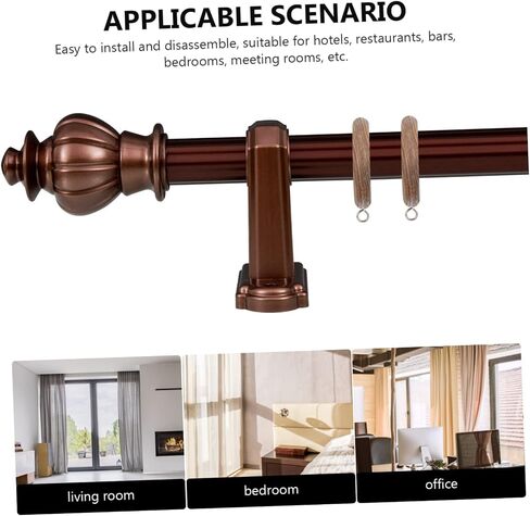 Ipetboom Wooden Curtain Rings Set of 2 Decorative Drapes Hanging Rings for Roman Rods Household Curtain Accessories Easy Installation in Kuwait