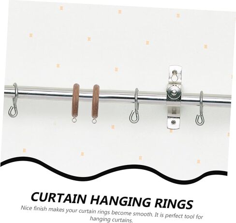 Ipetboom Wooden Curtain Rings Set of 2 Decorative Drapes Hanging Rings for Roman Rods Household Curtain Accessories Easy Installation in Kuwait