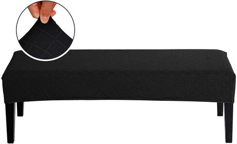 Balana Jacquard Dining Room Bench Covers, Stretch Spandex Upholstered Slipcover, Anti-Dust Removable Washable Seat Protector for Living Room, Kitchen in Saudi Arabia