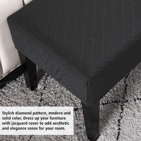 Balana Jacquard Dining Room Bench Covers, Stretch Spandex Upholstered Slipcover, Anti-Dust Removable Washable Seat Protector for Living Room, Kitchen in Saudi Arabia