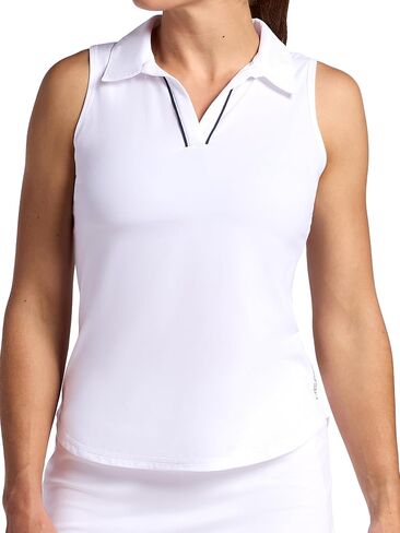Head Women's Breakpoint Piping Polo Tank Top, Slim Fit, Stretch Lightweight Material, Moisture-Wicking in Kuwait