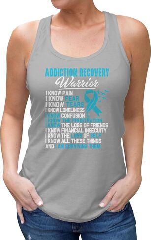 Inspirational Addiction Recovery Warrior Tank Top - for Women | Motivational Recovery Support in Saudi Arabia