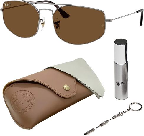 Ray-Ban RB3845 EXPLORER V Square-Round Shaped Sunglasses for Men & Women with Official RAYBAN Eyewear Kit in Kuwait