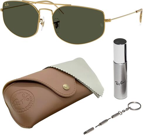 Ray-Ban RB3845 EXPLORER V Square-Round Shaped Sunglasses for Men & Women with Official RAYBAN Eyewear Kit in Kuwait