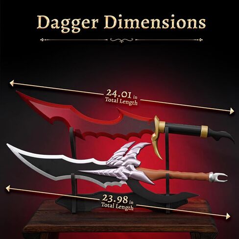 2pcs Set Jinwoo Dagger Cosplay Sword with Sheath&Display Stand, Kasaka's Venom Fang&Knight Killer(14+ Age) in Saudi Arabia