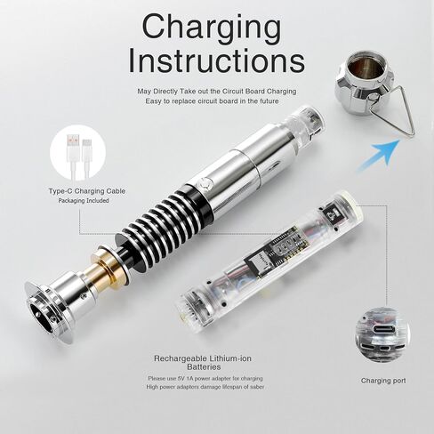RGB Lightsaber for Adults - 16 Color Light & 16 Sound Fonts - Metal Hilt Dueling Lightsaber with Bluetooth Control, Bright LED Blade for Cosplay, Training, Gift in Saudi Arabia