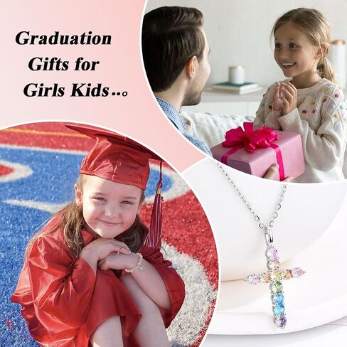 Kindergarten Preschool Graduation Gifts for Girls, 2026 Kindergarten Pre k Graduation Decorations, Christian Cross Necklace Jewelry for Kids Class Granddaughter Daughter Niece Sister with Grad Cards in Kuwait