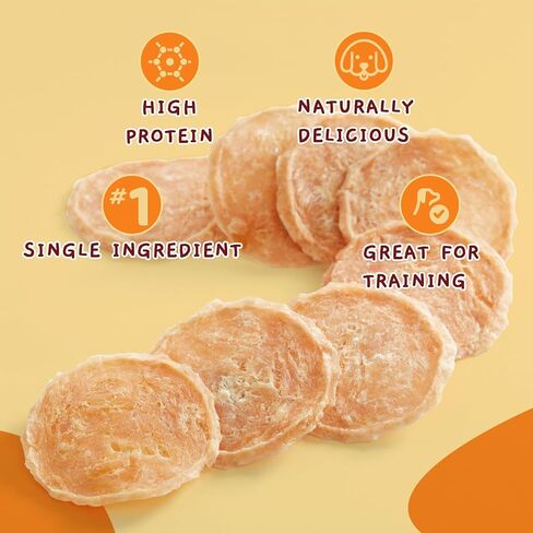 Jungle Calling Dog Treats, Single Ingredient Dog Chicken Chips, Crunchy Chicken Chips for Dogs, Chicken Jerky Dog Training Treats, 6 oz in Saudi Arabia
