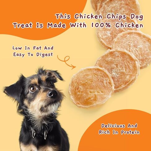 Jungle Calling Dog Treats, Single Ingredient Dog Chicken Chips, Crunchy Chicken Chips for Dogs, Chicken Jerky Dog Training Treats, 6 oz in Saudi Arabia