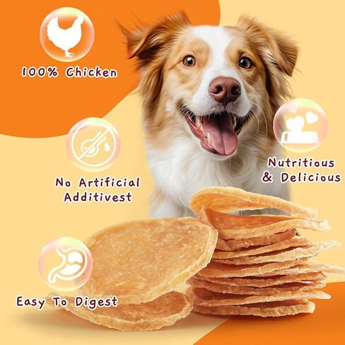 Jungle Calling Dog Treats, Single Ingredient Dog Chicken Chips, Crunchy Chicken Chips for Dogs, Chicken Jerky Dog Training Treats, 6 oz in Saudi Arabia