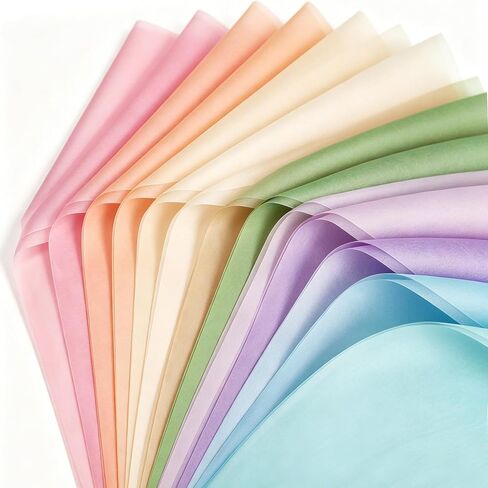 60 Sheets Spring Pastel Color Tissue Paper, 14 x 20 Inch Assorted Gift Wrapping Tissue Art Paper for Spring Easter DIY Crafts Baby Shower Birthday Wedding Party Supplies in Kuwait