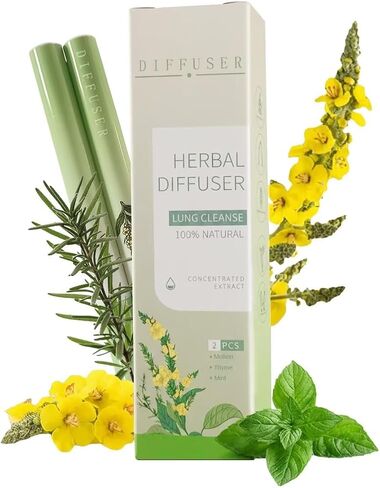 2 Pcs Herbal Diffuser Pen Portable Essential Oil Inhaler for Cleansing Lungs,Improving Breathing and Oral Air Freshening H-5 in Saudi Arabia