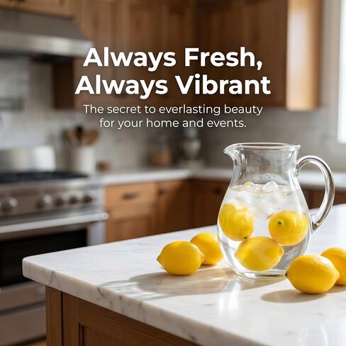 30PCS Artificial Lemons Fake Fruit Decorations, Lifelike Faux Yellow Lemons for Lemonade Party Decor, Kitchen Table Centerpiece, Fruit Bowl Vase Filler, Summer Home Decorations, Photo Props for Events in Saudi Arabia