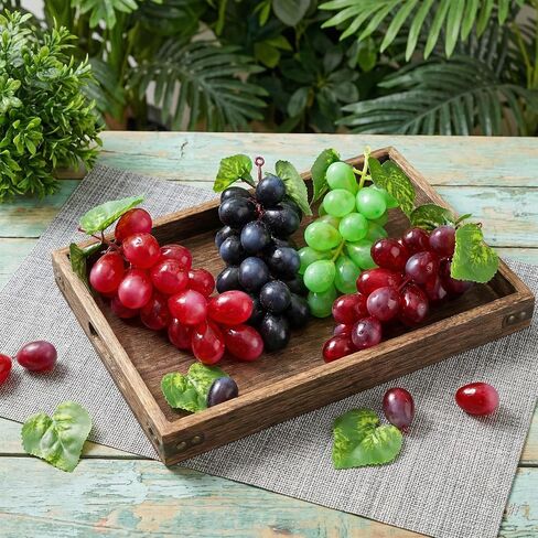 20 Pack Artificial Fake Grapes, 4 Colors Black Purple Red Green Simulation Faux Grape Plastic Fake Fruit for Bowls Filler Wedding Party Home Fruit Wine Decor in Kuwait