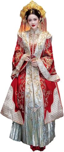 Chinese Princess Imperial Wedding Dress Royal Bride Ancient Apparel China Ming Dynasty Hanfu Costume A115 in Saudi Arabia