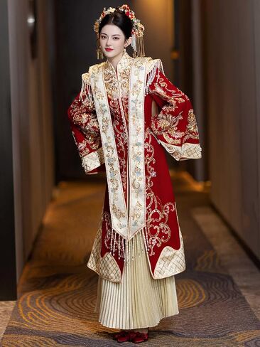 Chinese Princess Imperial Wedding Dress Royal Bride Ancient Apparel China Ming Dynasty Hanfu Costume A115 in Saudi Arabia