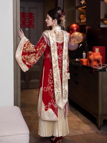 Chinese Princess Imperial Wedding Dress Royal Bride Ancient Apparel China Ming Dynasty Hanfu Costume A115 in Saudi Arabia