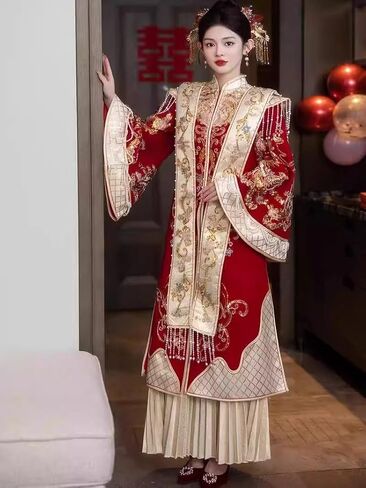 Chinese Princess Imperial Wedding Dress Royal Bride Ancient Apparel China Ming Dynasty Hanfu Costume A115 in Saudi Arabia