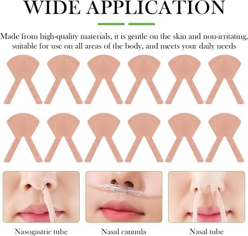 12pcs Nasal Tube Holder Nasal Catheter Fixing Decal Nasal Gastric Feeding Tube Stickers for Home Clinic Care Nursing Supplies in Saudi Arabia