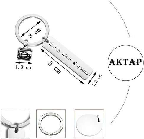 AKTAP Inspired Gift Watch What Happens Musical Theatre Keychain Journalist Jewelry Katherine Plumber Gift in Kuwait