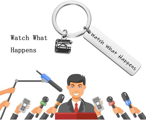 AKTAP Inspired Gift Watch What Happens Musical Theatre Keychain Journalist Jewelry Katherine Plumber Gift in Kuwait