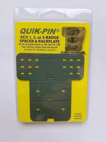 OCP/ACU Badge Template and Backplate * for 3 Badge cammo Combinations * Adds Rigid Backboard for a Sharp Look * Measurement Tool and Backplate * Made in USA in Kuwait