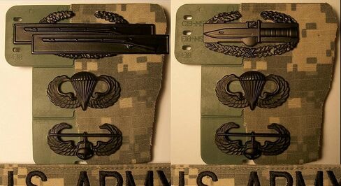 OCP/ACU Badge Template and Backplate * for 3 Badge cammo Combinations * Adds Rigid Backboard for a Sharp Look * Measurement Tool and Backplate * Made in USA in Kuwait