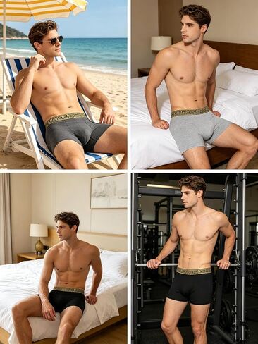 Men's Underwear,10-Pack Fishion Mens Boxers Breathable Soft Moisture-Wicking Quick-Dry Boxer Briefs for Men Pack in Kuwait