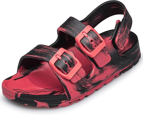 Raoendis Toddler Boys Girls Sandals Kids Tie-Dye Adjustable Double Strap Open-Toe Lightweight Water Sandal in Kuwait
