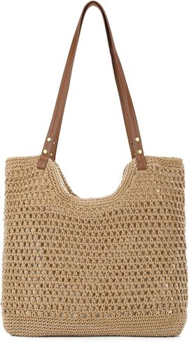 Crochet Beach Bag for Women, Crochet Summer Hobo Purse Bag, Knitted Vacation Travel Boho Shoulder Handbag 2026 in Kuwait