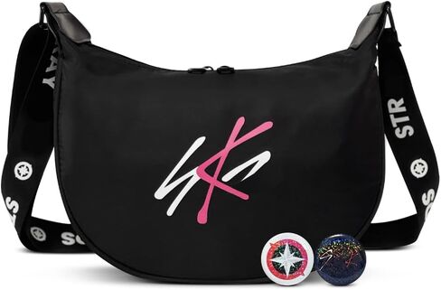 Stray Merch Crescent Crossbody Bag for Women Stylish Concert Bag with 2 Decorative Button Pins for STAY Music Fans in Saudi Arabia